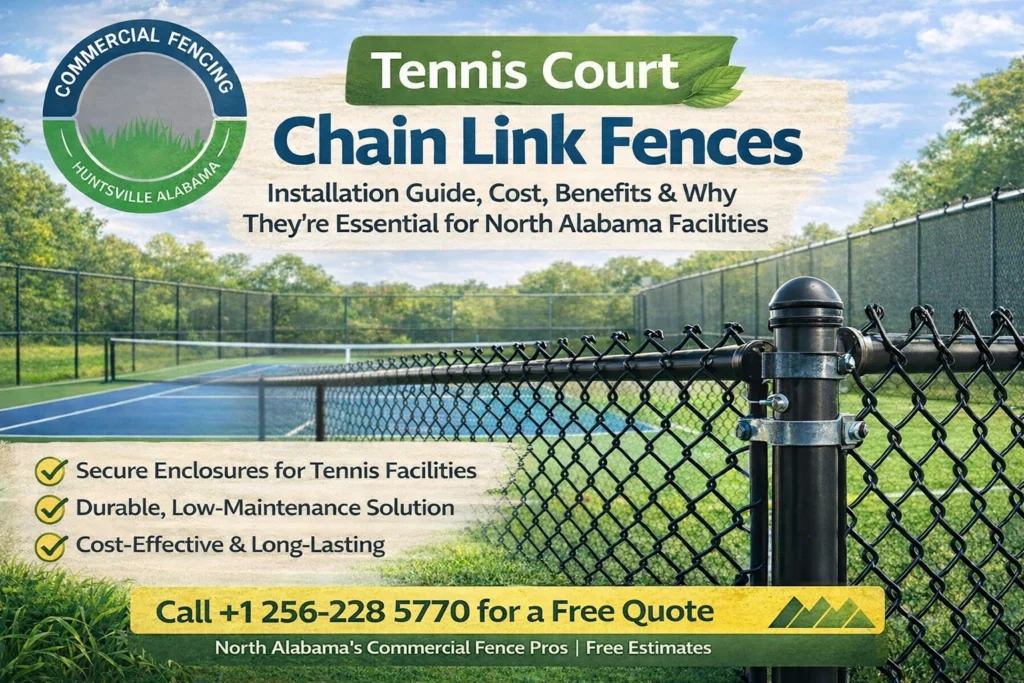tennis court chain link fence