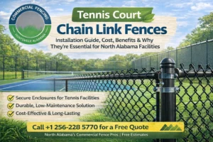 tennis court chain link fence